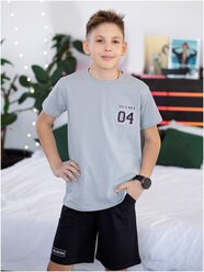 Пижама с шортами для мальчика , детская одежда для подростка, костюм домашний для мальчиков (555-22 р80 (158) 11) LIDEKO kids