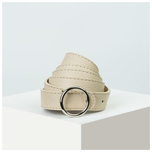 фото Ремень жен 04-01-02-04 аманда, 1,8*0,2*110см, флотер, пряжка металл, беж 5140241 сима-ленд