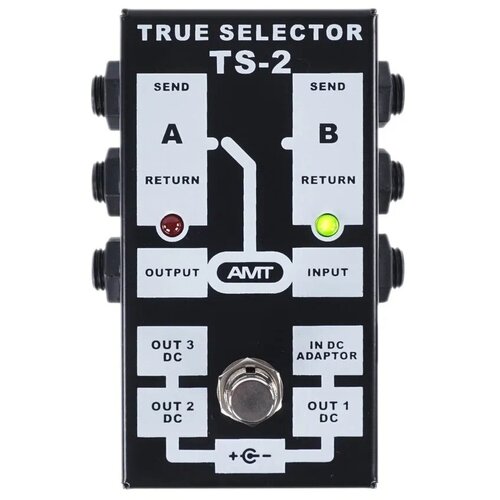 amt sow ps 4x100ma модуль блока питания для педалей эффектов TS-2 TRUE SELECTOR Пассивный двухканальный коммутатор (селектор), AMT Electronics