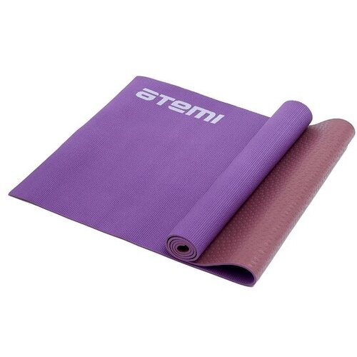 фото Коврик для йоги и фитнеса atemi 173х61х0,6 см двусторонний (фиолетовый) aym01db