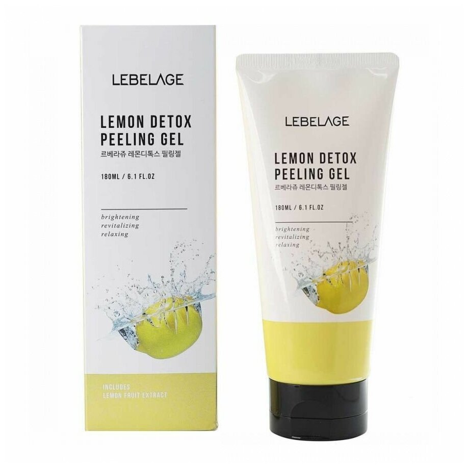 Пилинг-гель для лица Lebelage отшелушивающий с экстрактом лимона Lemon Detox Peeling Gel, 180 мл