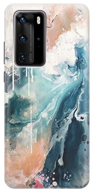 Чехол - накладка ArtColor для Huawei P40 Pro с принтом "Брызги красок"