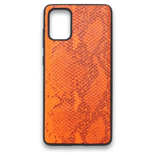 фото Чехол python skin под кожу питона на samsung galaxy a71 оранжевый ycase