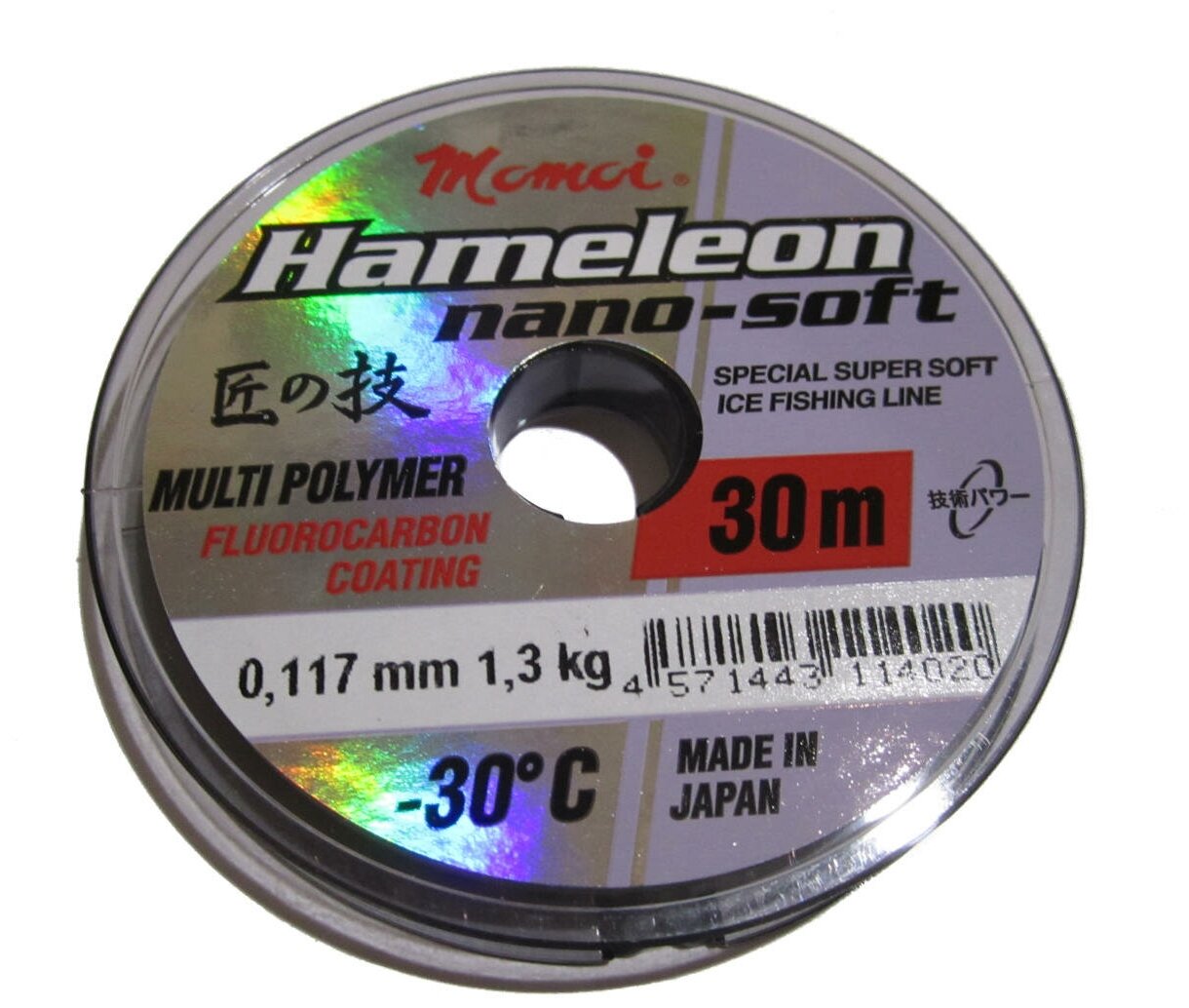 Леска Momoi Hameleon Nano-Soft Winter 0,117мм 30м прозрачная