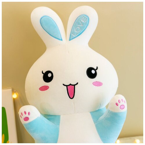 Мягкая игрушка-подушка длинный заяц / Плюшевый кот батон, зайка символ года 2023