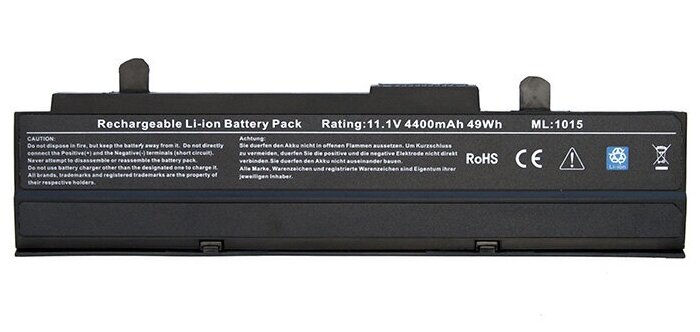 Аккумуляторная батарея (аккумулятор) A32-1015 для ноутбука Asus EEE PC 1015 1016 1011PX VX6 4400mah черная
