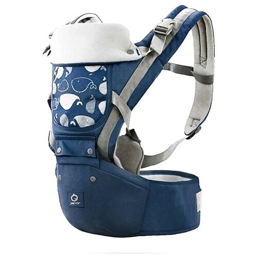 фото Эрго рюкзак хипсит кенгуру aiebao 3-36 месяцев / рюкзак-слинг для новорожденных/ кенгуру для переноски/ рюкзак-переноска (синий) aiebao 