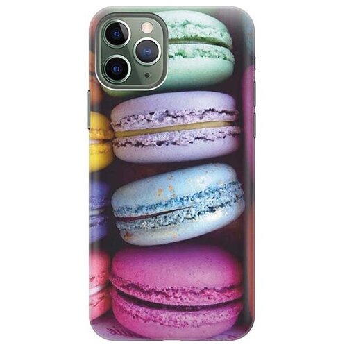 фото Ультратонкий силиконовый чехол-накладка для apple iphone 11 pro с принтом "макаруны" gosso
