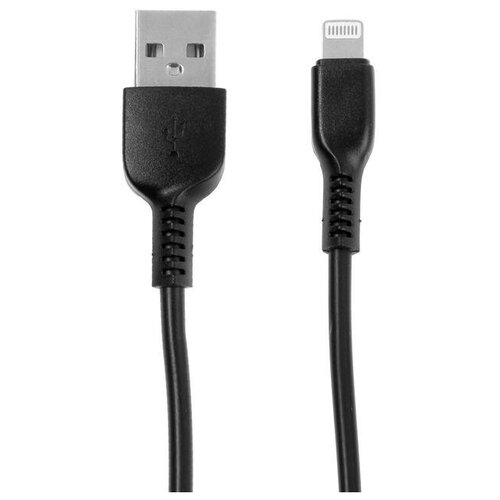 Кабель Hoco X13, Lightning - USB, 2.4 А, 1 м, чёрный кабель usb lightning x13 1m 2 4a hoco черный