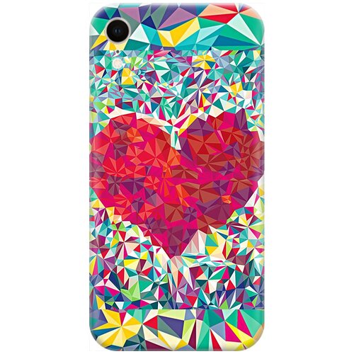 фото Re:pa накладка transparent для apple iphone xr с принтом "бриллиантовое сердце"