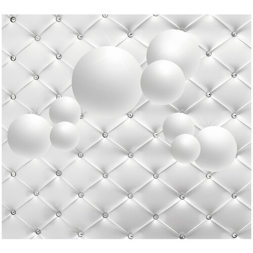 Фотообои виниловые на флизелиновой основе Шары на стёганом фоне 3D Арт 13-074 300х270см ШхВ 6299₽