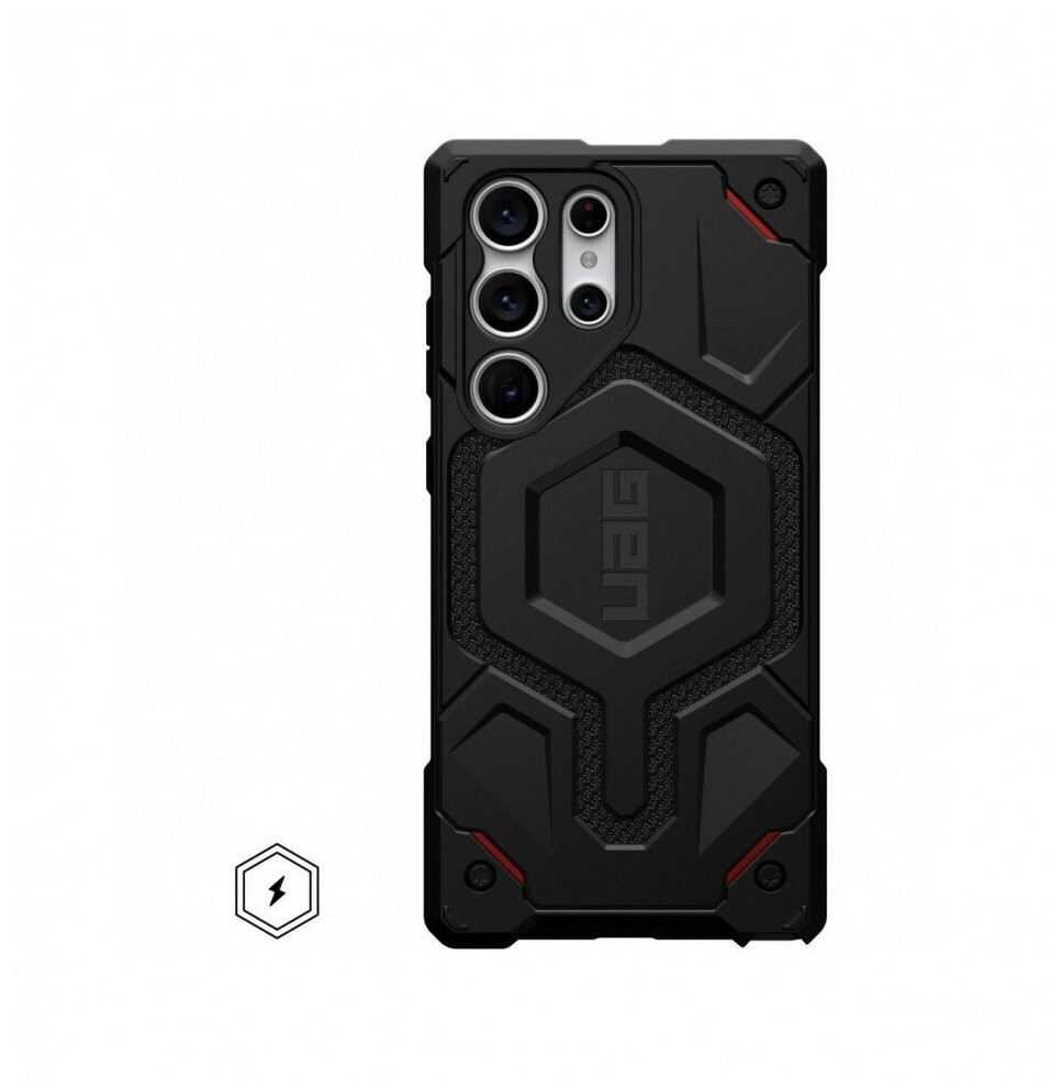 Чехол Urban Armor Gear (UAG) Monarch Pro Kevlar Series для Galaxy S23 Ultra, цвет Черный (Kevlar-Black) (214140113940)