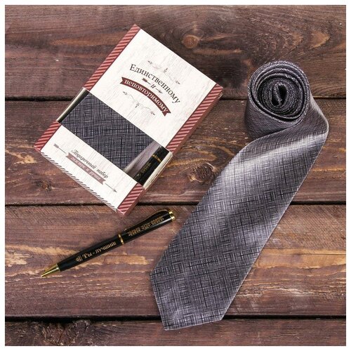 фото Подарочный набор: галстук и ручка "единственному и неповторимому" mikimarket