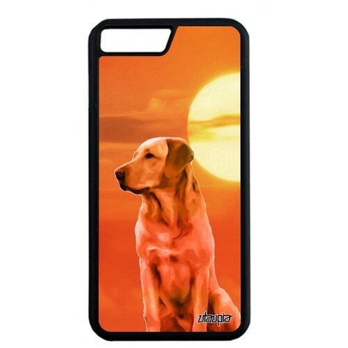фото Защитный чехол на смартфон // iphone 8 plus // "лабрадор" компаньон собачий, utaupia, оранжевый
