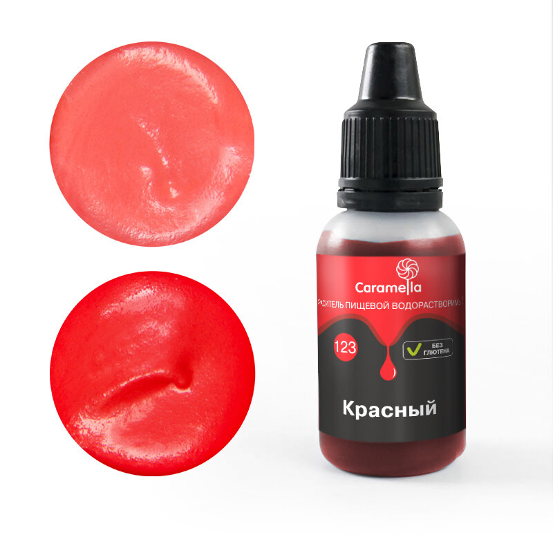 фото Краситель Caramella красный гелевый водорастворимый, 20 гр