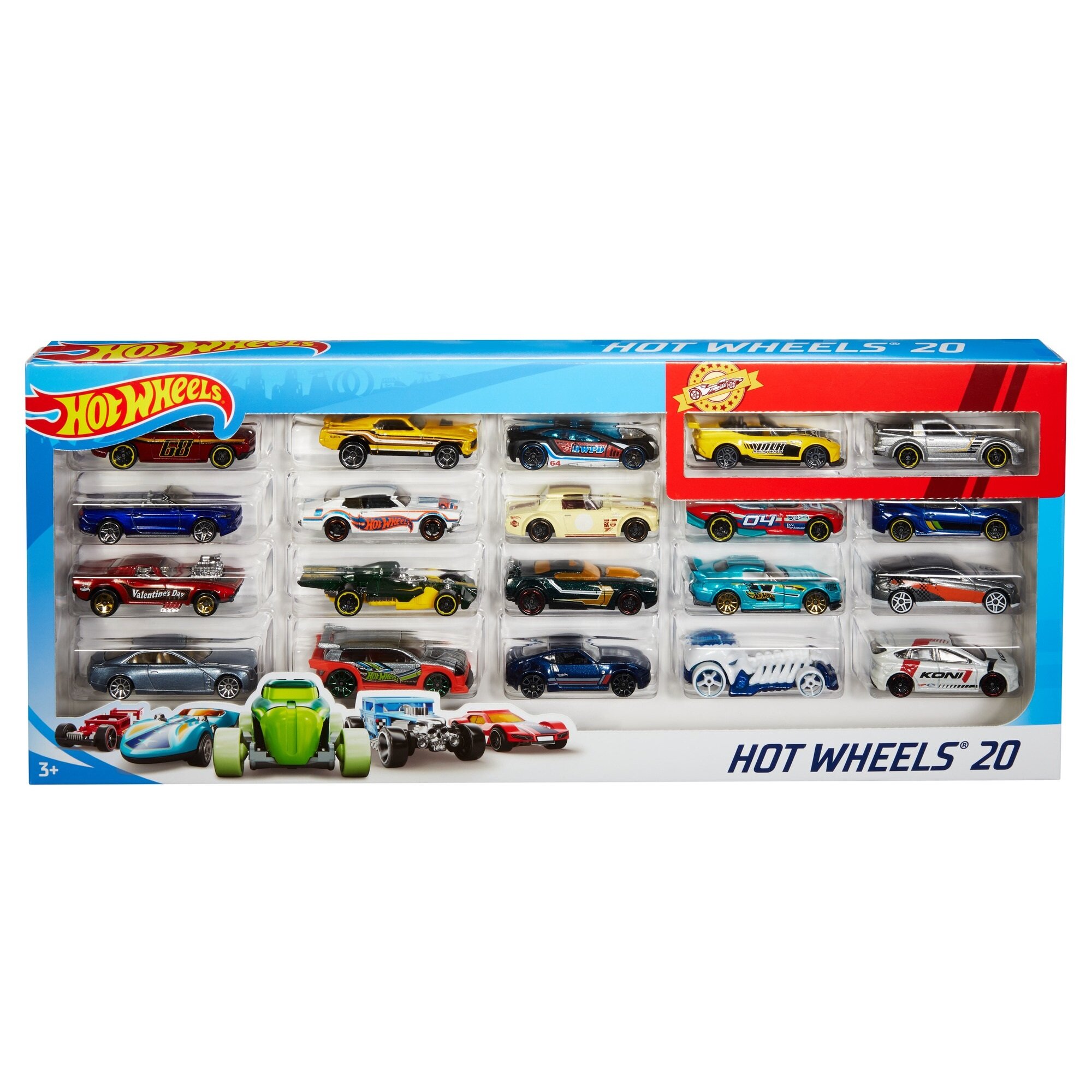 Базовый набор из 20 машинок Hot Wheels, Хотвилс машины