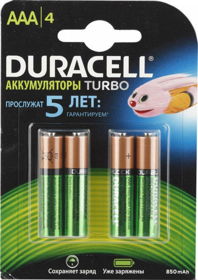 Аккумуляторы Duracell Turbo AAA 900, 4 шт. - фото №11