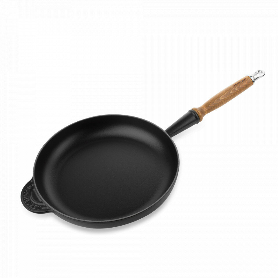 Чугунная эмалированная сковорода с толстым дном, 26 см, черный 20058260000460