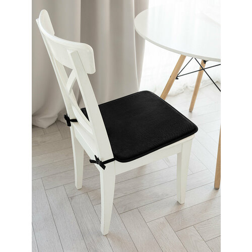 Подушка на стул мемори DeNASTIA 42х42см, цвет чёрный P111174