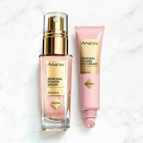 Набор: антивозрастная сыворотка для лица 30 мл и крем вокруг глаз 15 мл AVON Anew Protinol