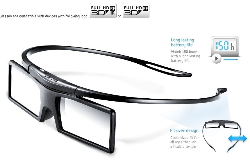3D очки Samsung SSG-4100GB активные затворного типа для телевизора Samsung