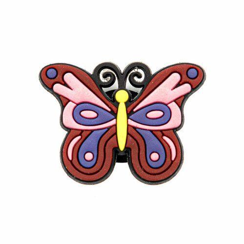 Украшение джибитс для обуви крокс Бабочка цветная 2534 см 168₽