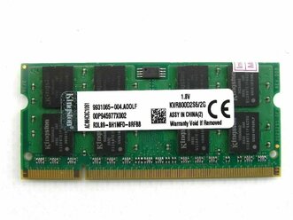 Оперативная память Kingston для ноутбука 2 Gb DDR2 800 Mhz SODIMM CL6 KVR800D2S6/2G
