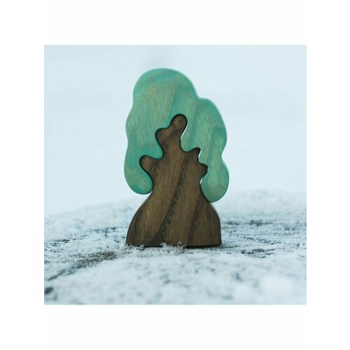 Мастерская Михеевых / Развивающая игрушка Дерево-пазл с зеленой кроной / деревянные игрушки