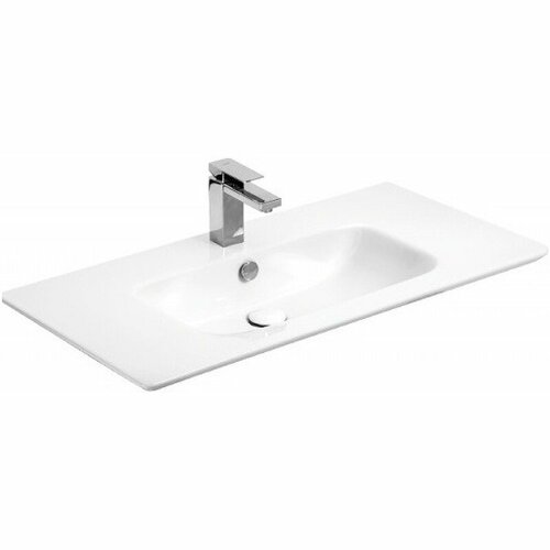 Раковина полувстраиваемая Aquanet Sanovit Sharp 70 14070-KL 202445 Белая раковина aquanet sanovit top counter 45 182337