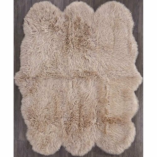 Ковер Sheepskin 150x190 - светло бежевый - Прямоугольник - коллекция Овчина Sheepskin 1.50x1.90