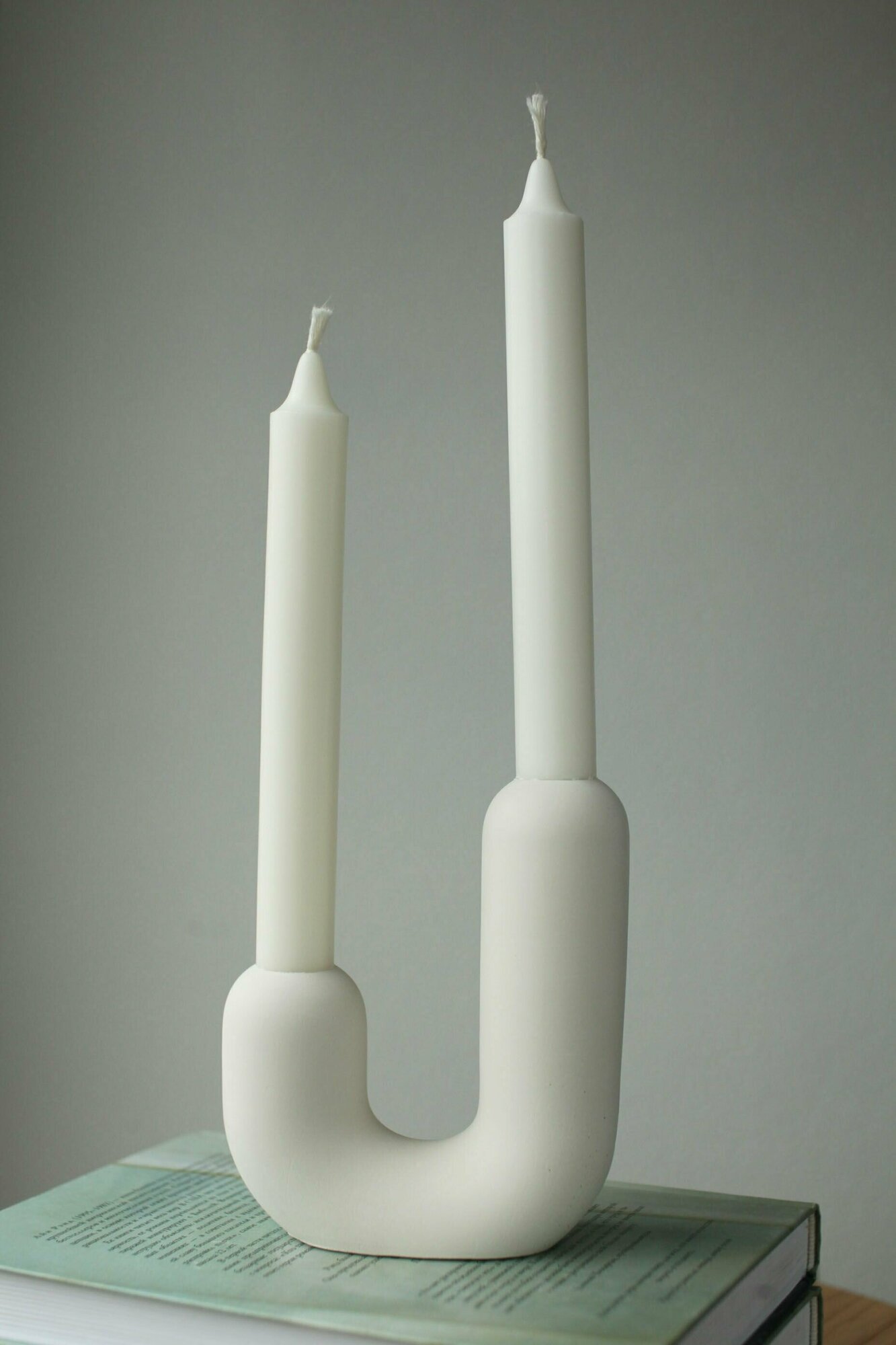 Подсвечник "Панакота" для 2х свечей из бетона - фотография № 6