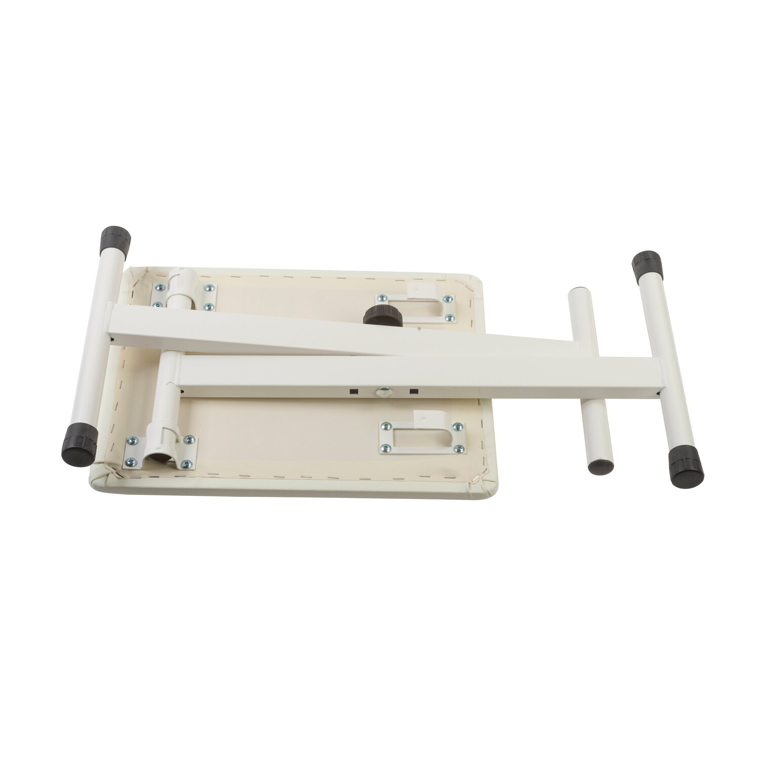 UPTONE BQ-90 White стульчик пианиста складной, высота 44-51 см, сиденье 40х30 см, металл, белый — фото 5