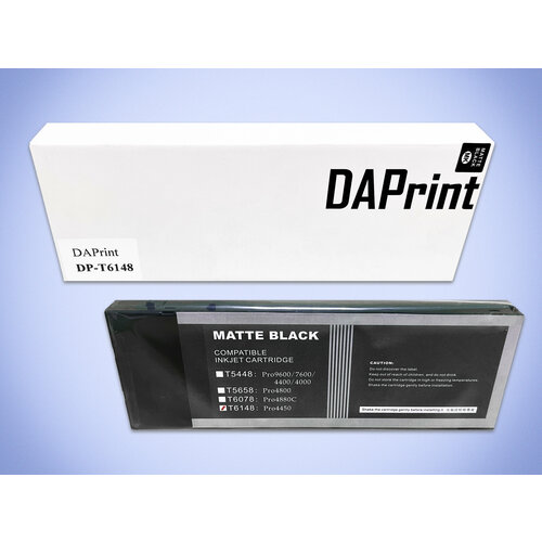 Картридж DAPrint T6148 для принтера Epson, матовый черный (Matte Black) картридж epson c13t614800 600 стр черный матовый