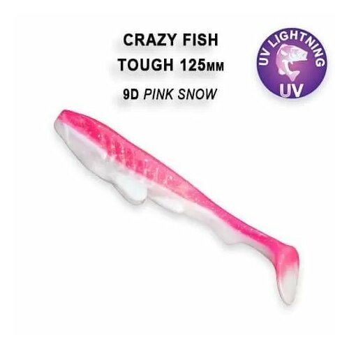 Силиконовая приманка мягкая съедобная Crazy Fish Tough 5 12.50 см 28-125-9d-6 5 шт. силиконовая приманка мягкая съедобная crazy fish tough 2 8 70 мм 59 70 30d 6 5 шт