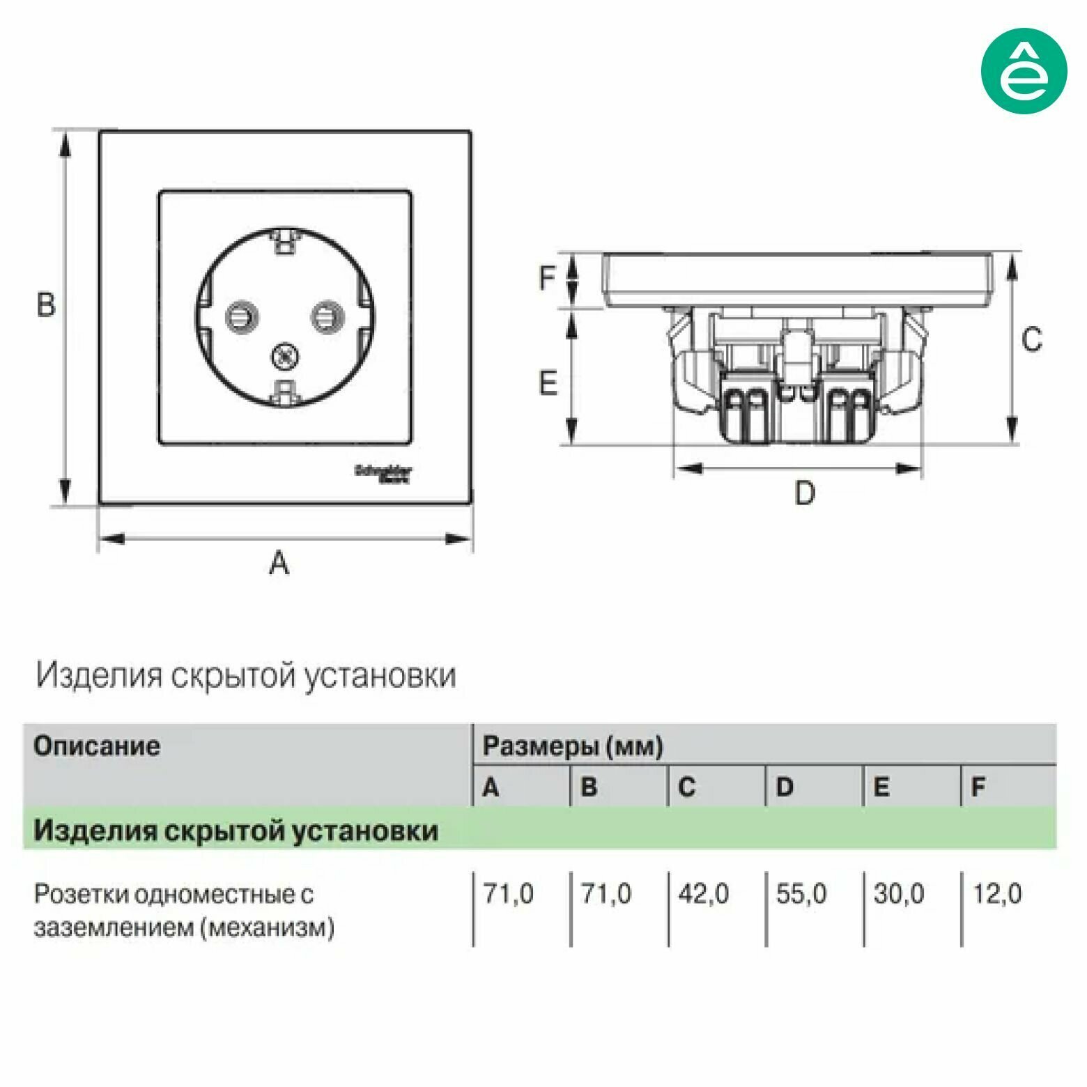 Розетка белая AtlasDesign с заземлением ATN000143 Schneider Electric / Systeme Electric 7шт - фотография № 9