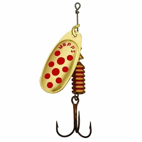 Блесна вращающаяся Mepps COMET PTS, 5 , Gold/Red dots, комплект из 1 штука