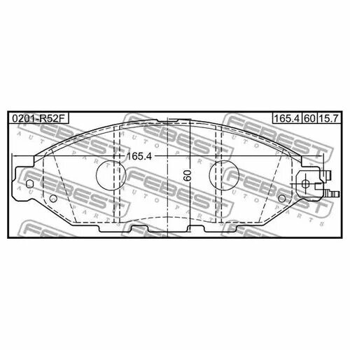 Колодки тормозные передние, 0201R52F FEBEST 0201-R52F