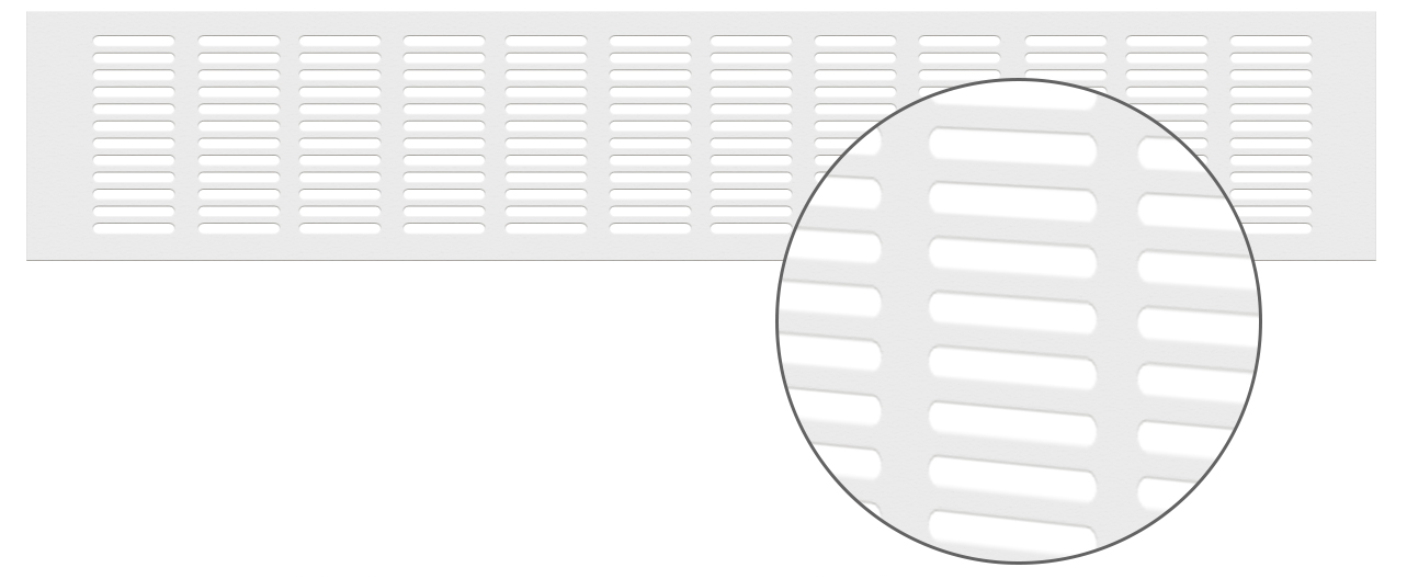 Вентиляционная решетка Благовест 80x400, белая — фото 1