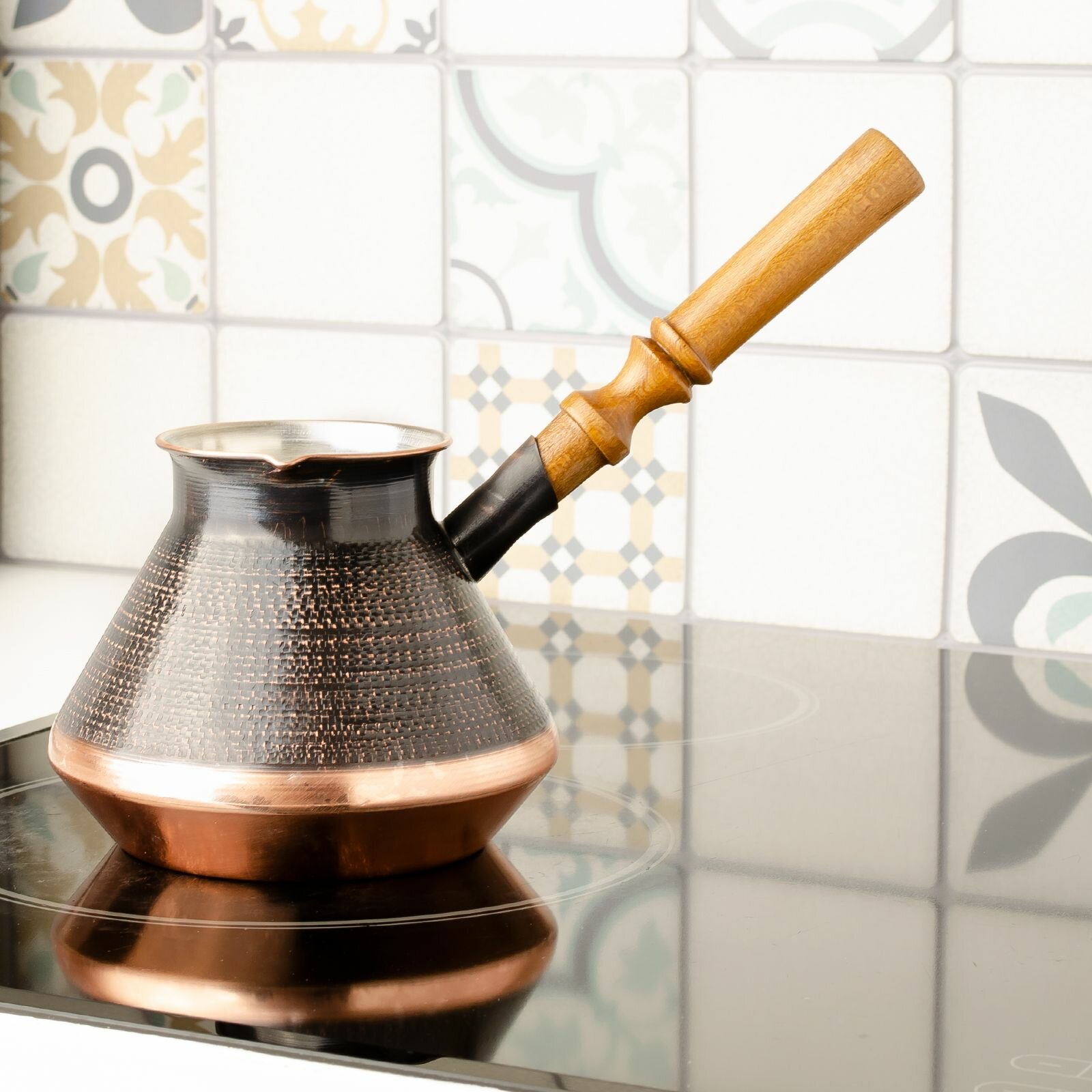 Турка для кофе медная 500 мл . Армянская джезва  кофеварка  подарок