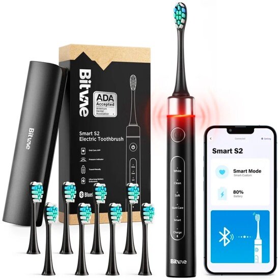 Зубная щётка электрическая BITVAE S2 Toothbrush черная