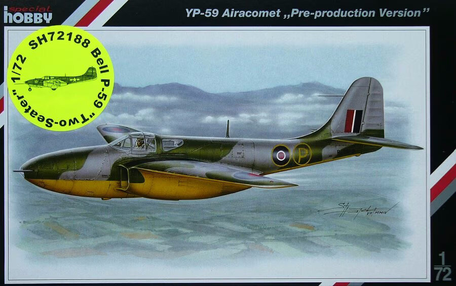 Сборная модель самолёта YP-59 Airacomet (1/72) 72188-SH