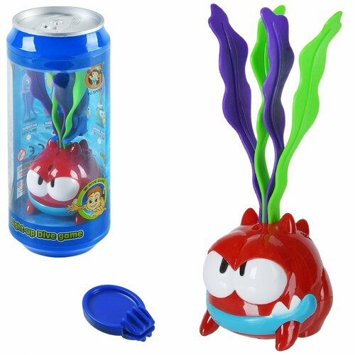 Игрушка д/бассейна Junfa Поймай красного крокодила c подсветкой (включается, когда касается воды YG75S/красный