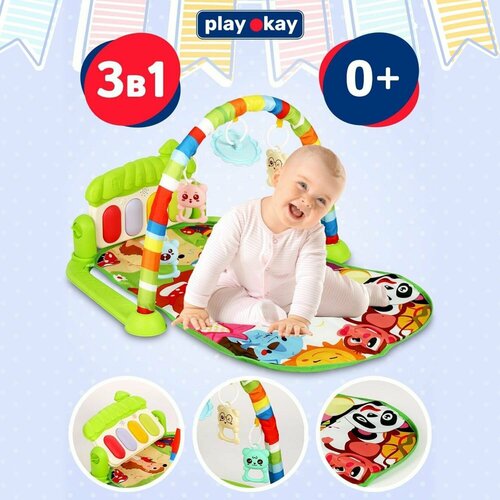 Play Okay Музыкальный коврик детский развивающий детский музыкальный ковер на английском пианино детский игровой коврик одеяло обучающие электронные детские игрушки подарок