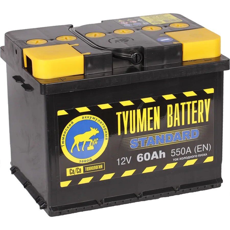 Автомобильный аккумулятор TYUMEN BATTERY STANDARD 60 (550А), 242*175*190, прямая полярность (плюс слева)