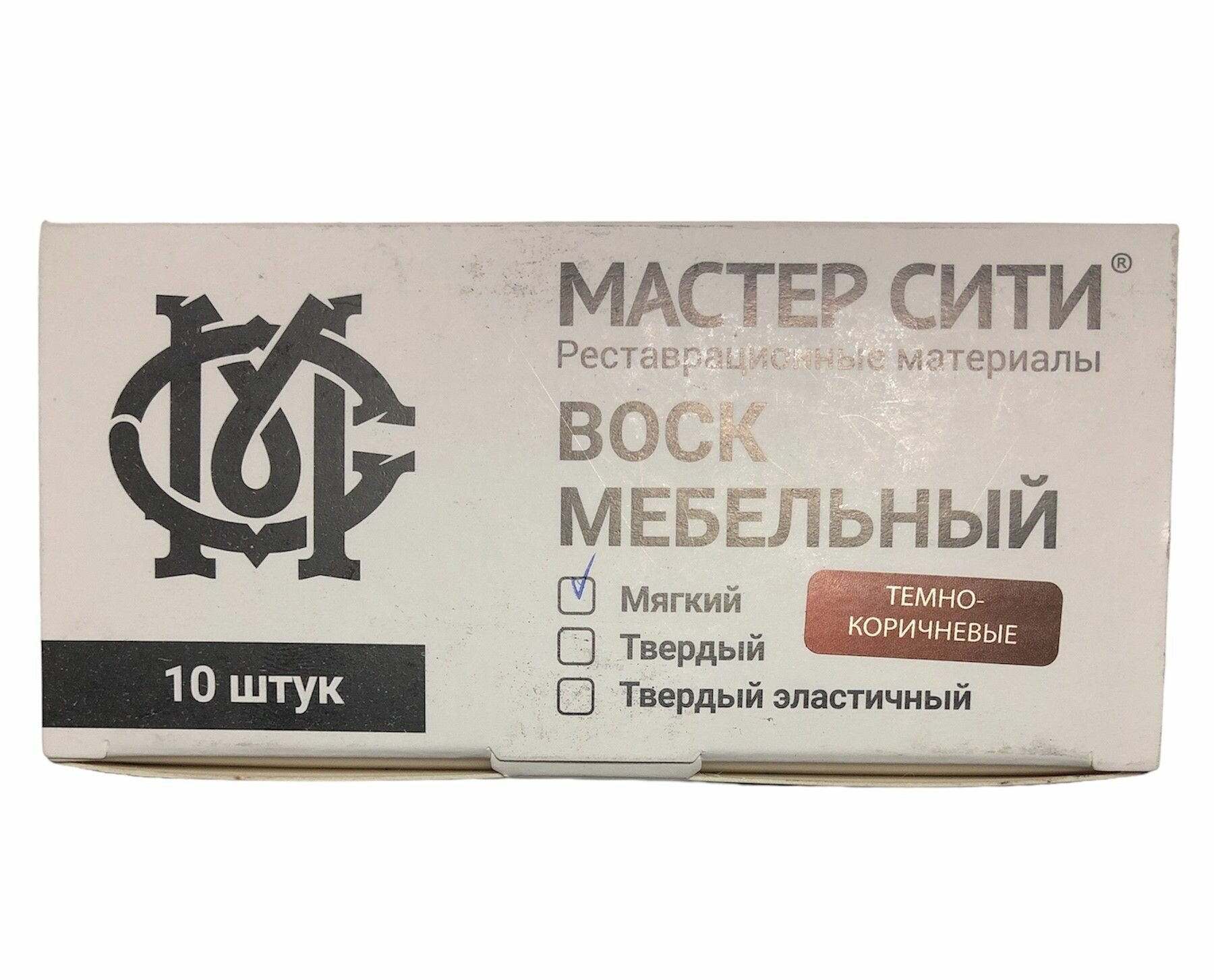 Набор мягких восков темно-коричневые в упаковке 10 шт