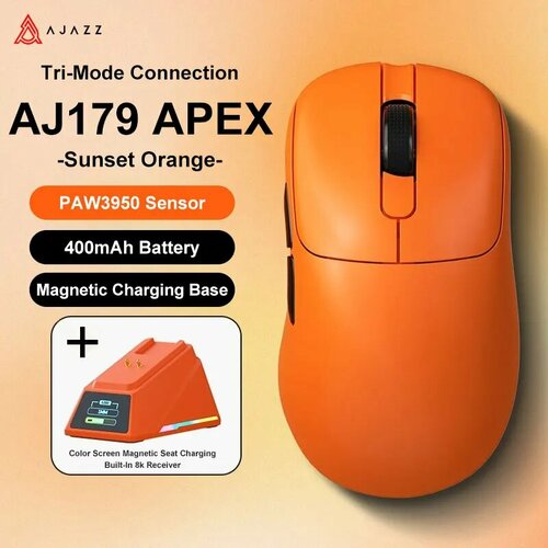 Ajazz Apex Paw3950 беспроводная игровая мышь AJ179P-White 5802₽