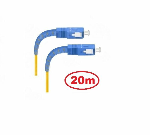 Патч-корд оптический simplex SC/UPC SM 20m 1 шт