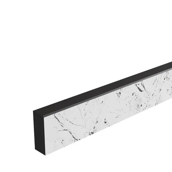 Комплект плинтусов Абетоне 120x4 см 1 шт 60x4 см 2 шт HPL-пластик цвет белый