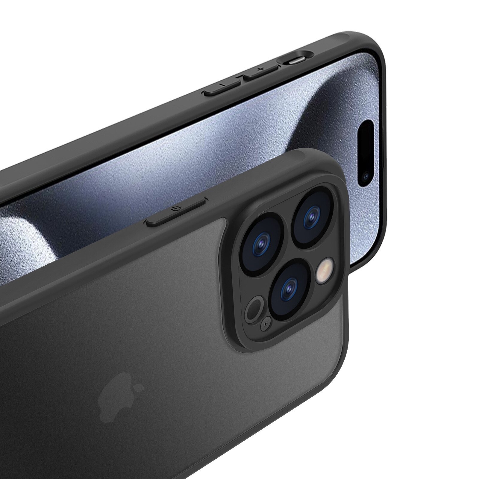Чехол Creative Case для Apple iPhone 16 Pro (айфон 16 про) противоударный, черный — фото 1