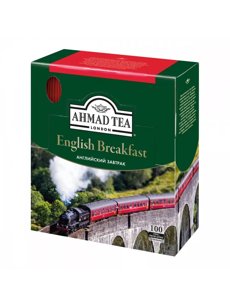 Черный байховый чай Ahmad Tea в пакетиках "English Breakfast", 100 шт